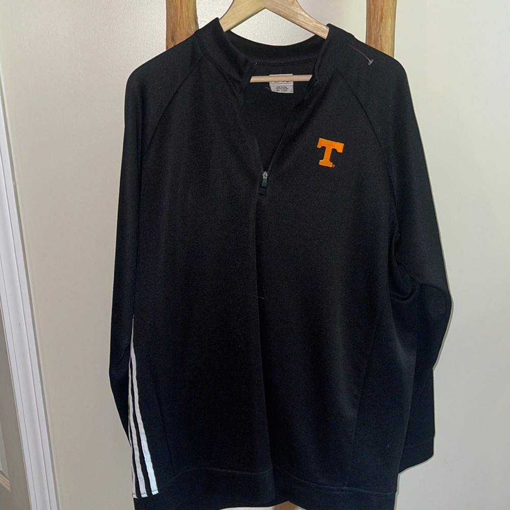 adidas Black Performance Jacket with Orange 'T' Logo Tennessee Volunteers